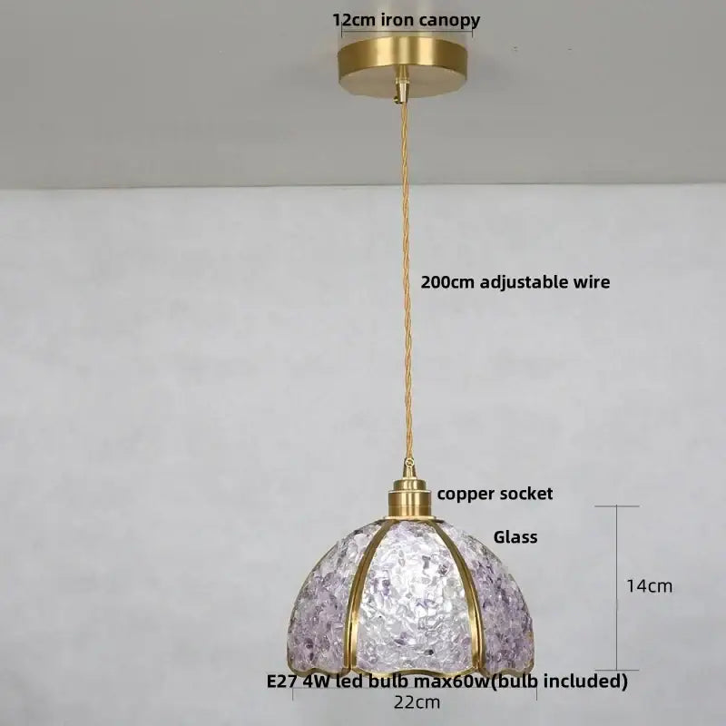 Crystal Glass Pendant Light