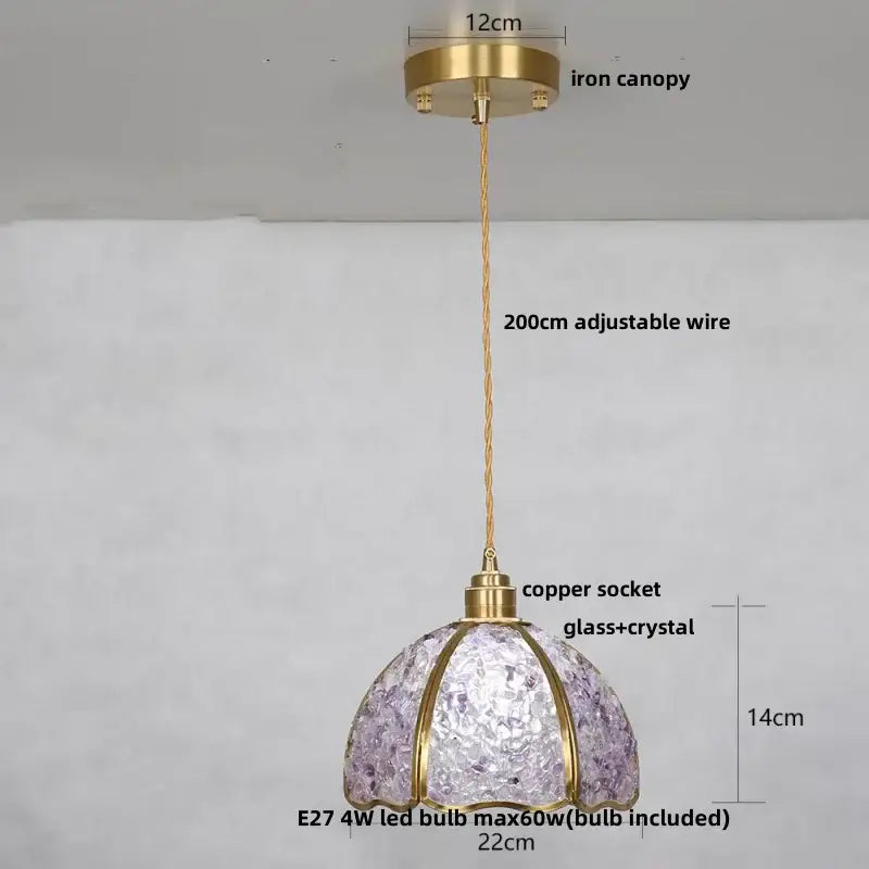 Crystal Glass Pendant Light