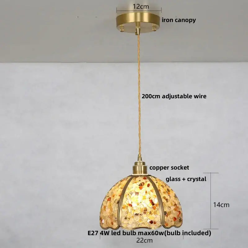 Crystal Glass Pendant Light