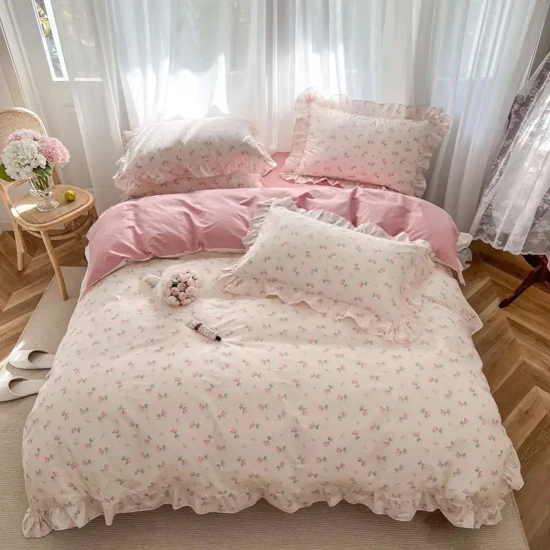 Gardenia Print Bedding Set
