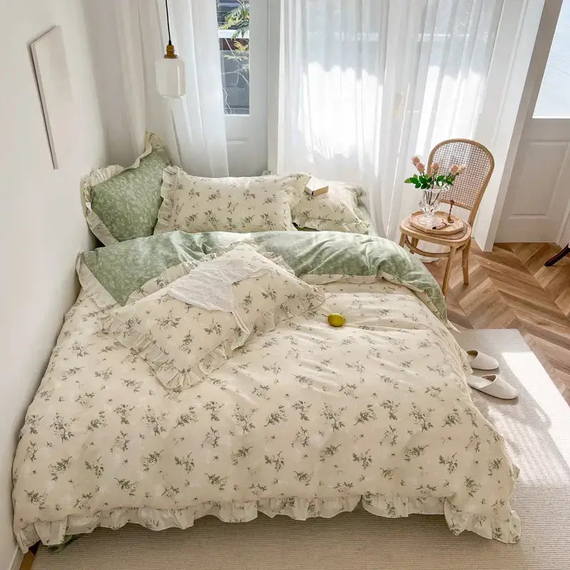 Gardenia Print Bedding Set