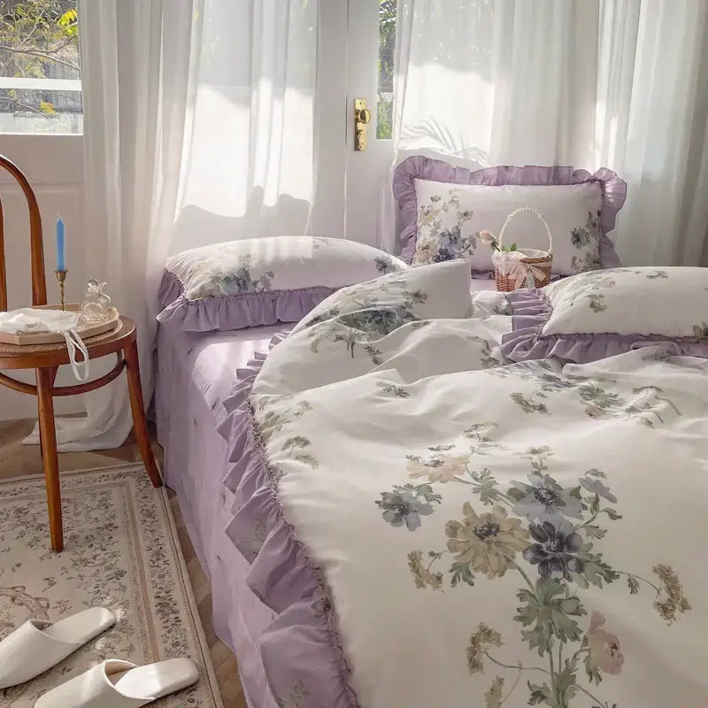 Gardenia Print Bedding Set