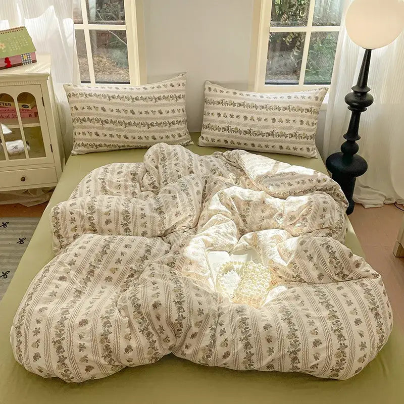 Textured Cotton Quilt Set
