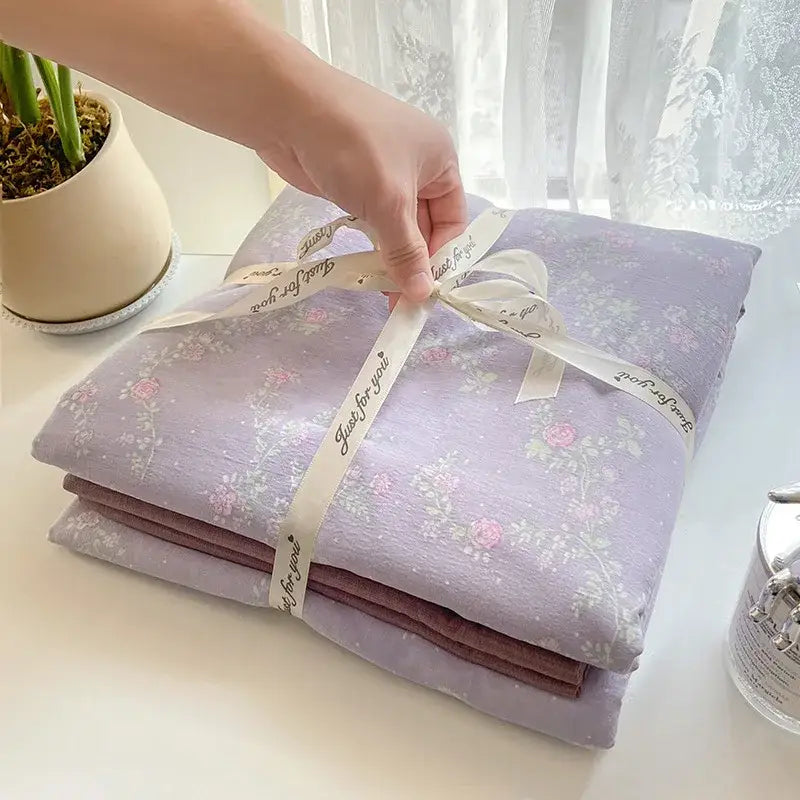 Textured Cotton Quilt Set