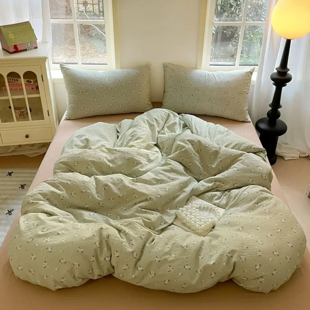 Textured Cotton Quilt Set