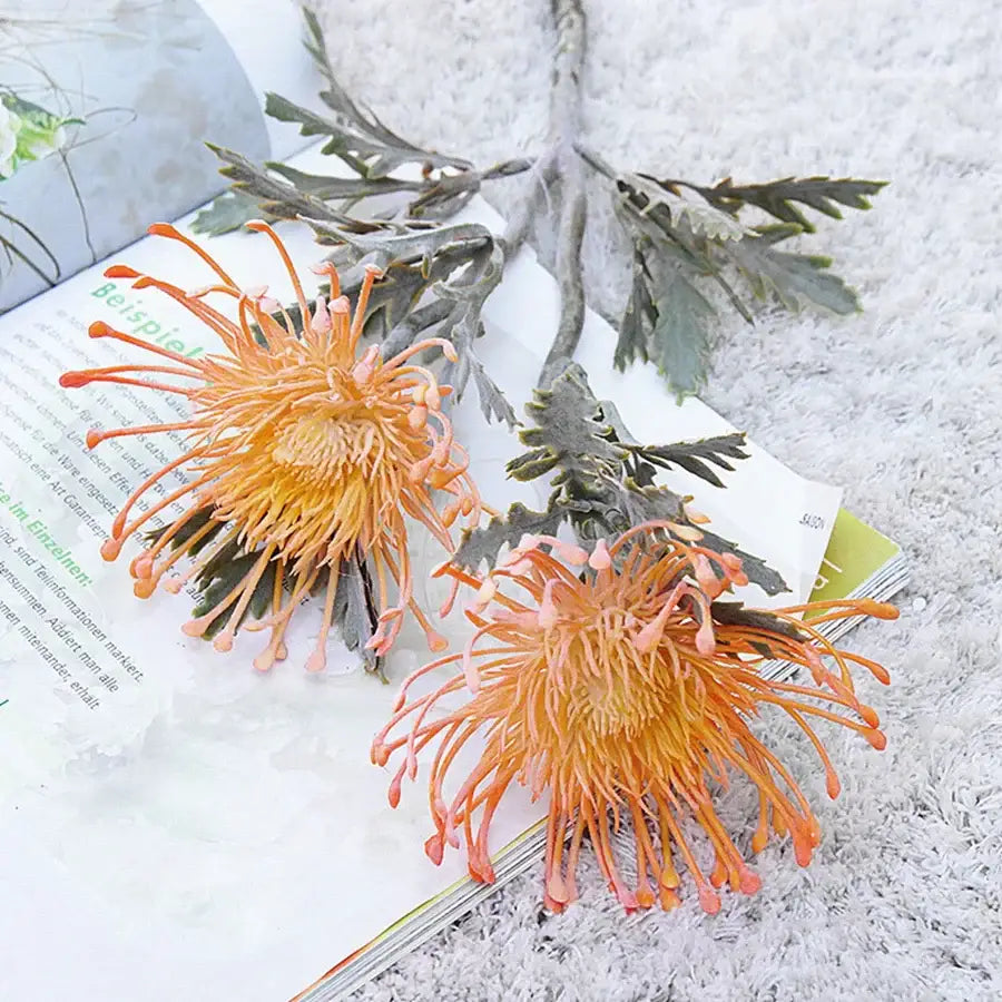 Orange Artificial Floral Branch