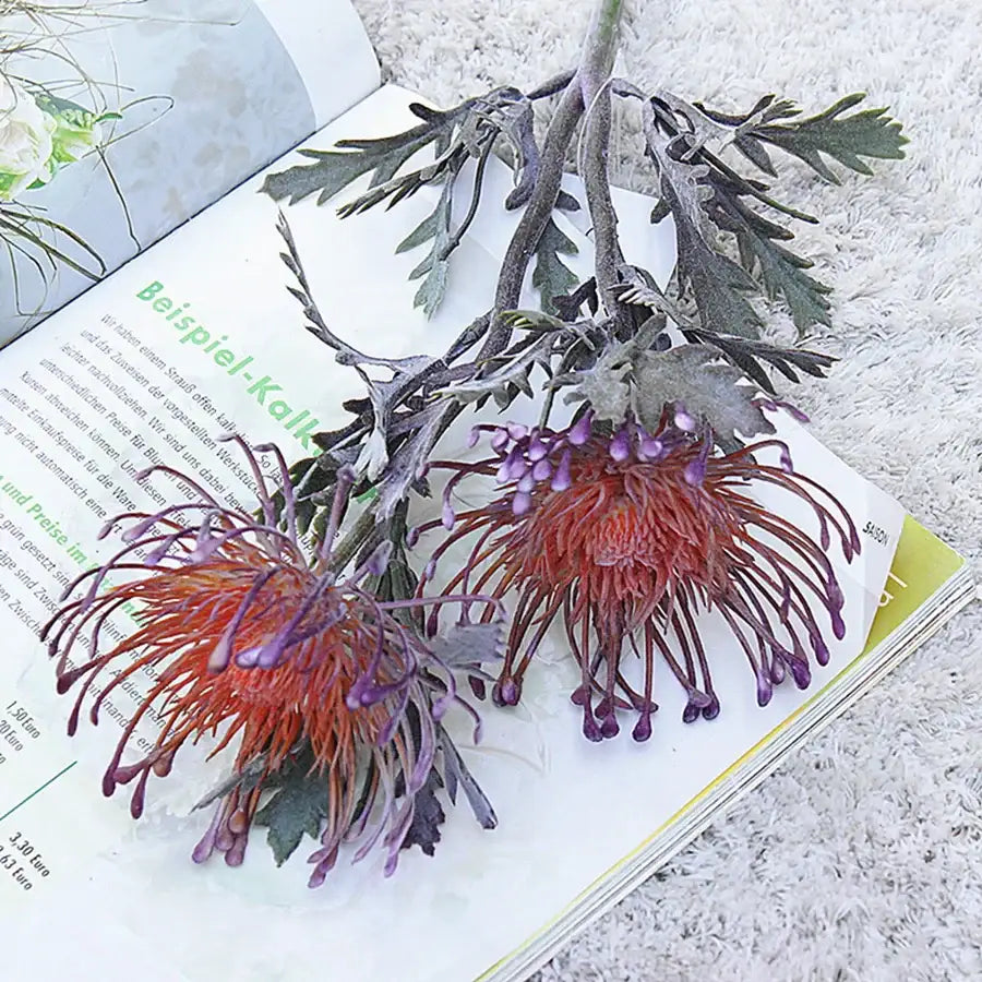 Orange Artificial Floral Branch