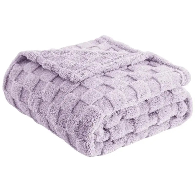 Lavender Plush Throw Blanket