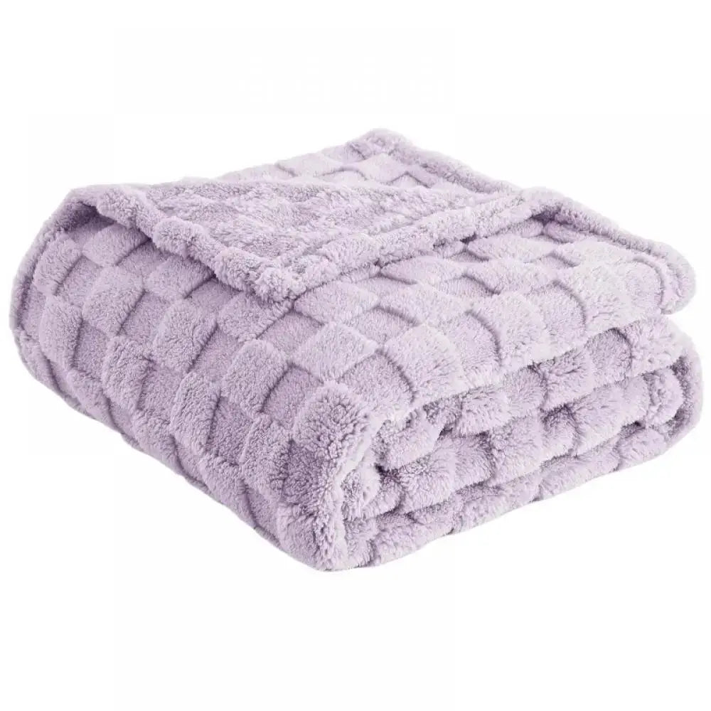 Lavender Plush Throw Blanket