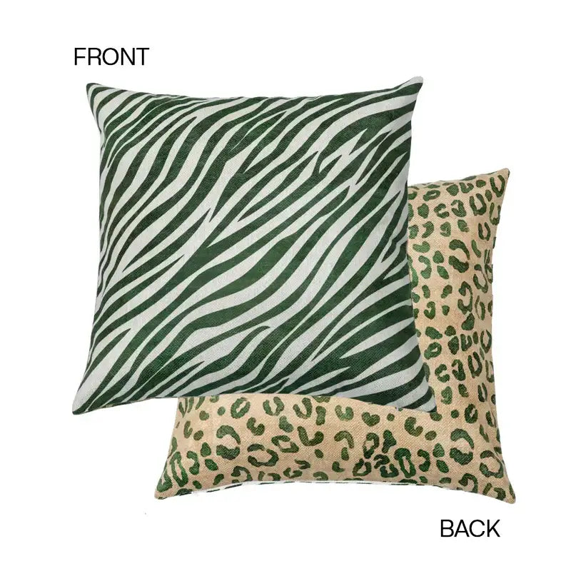 Green Leopard Cushion Cover