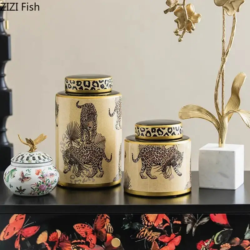 Cream Ceramic Storage Jar