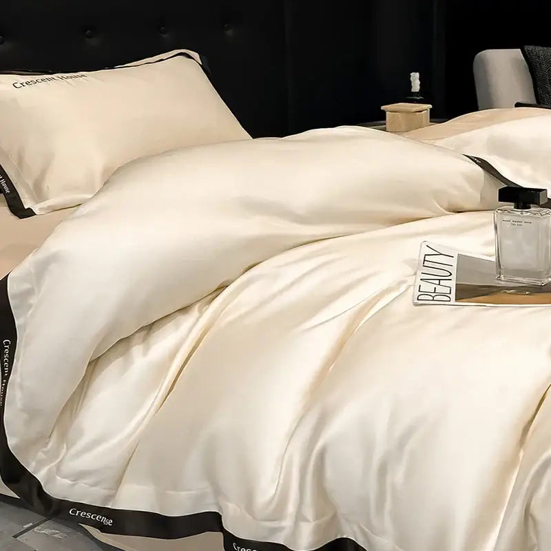Blue Ice Silk Duvet Set