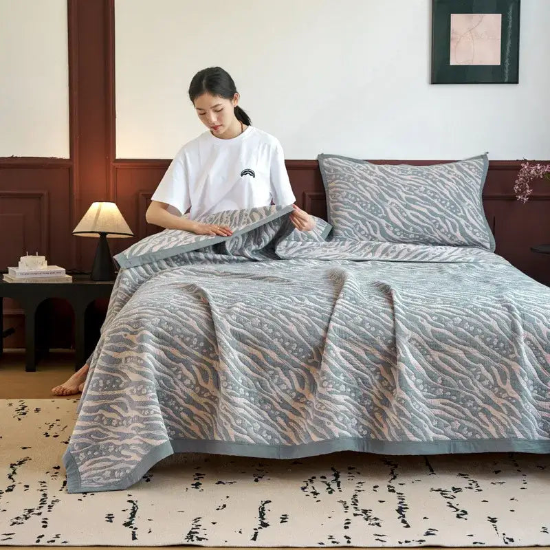 Blue Cotton Summer Quilt