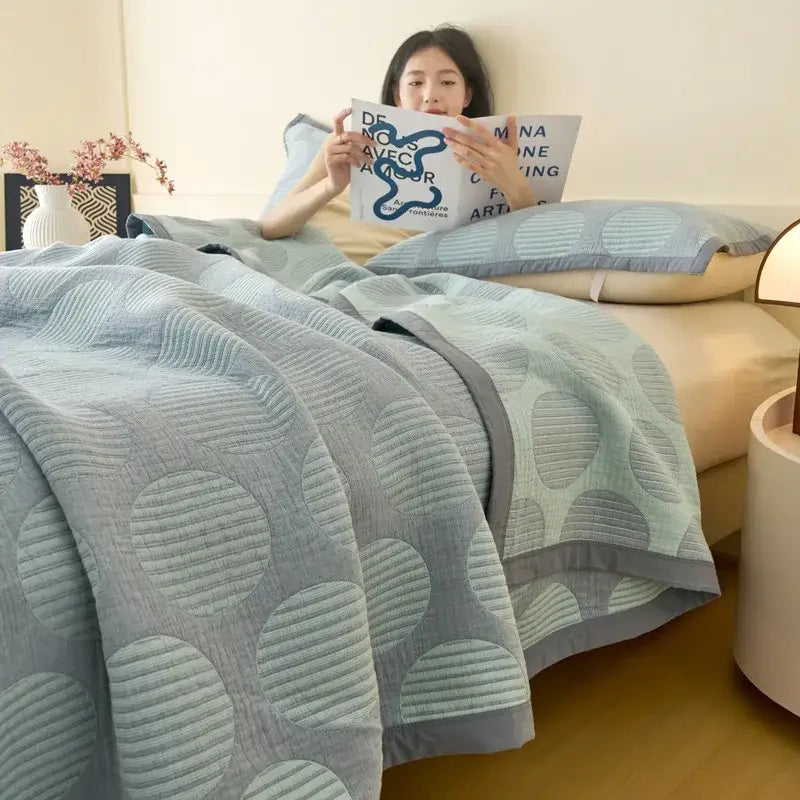 Blue Cotton Summer Quilt