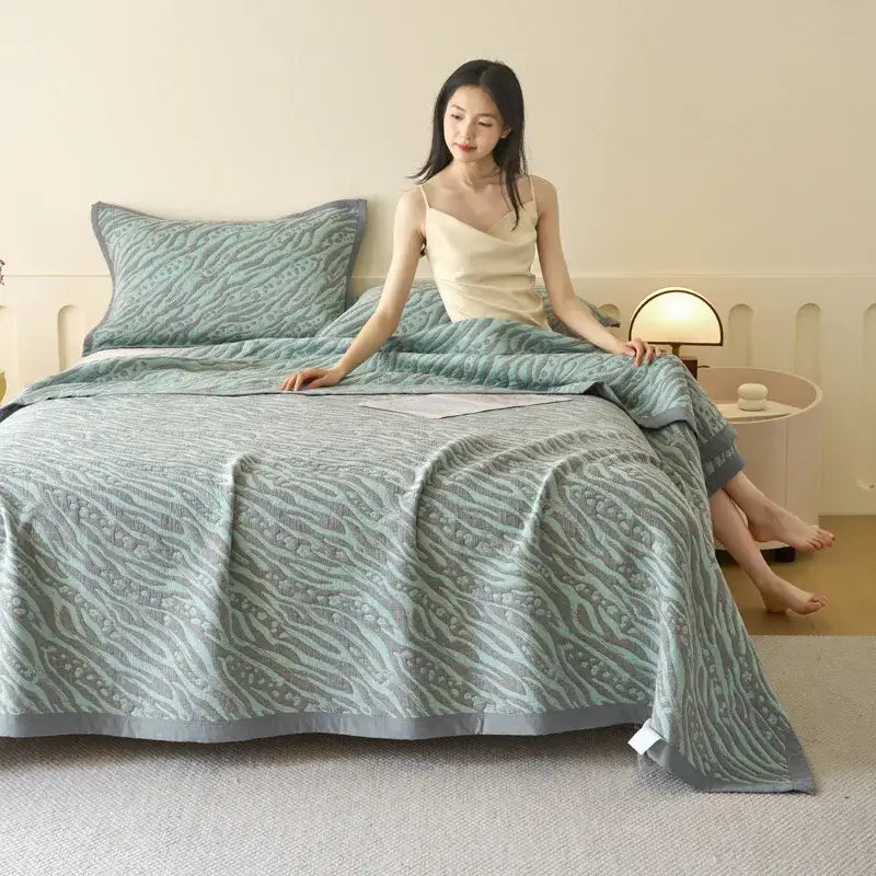 Blue Cotton Summer Quilt