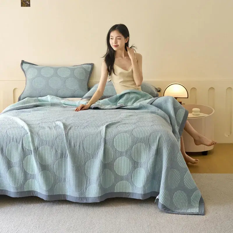 Blue Cotton Summer Quilt