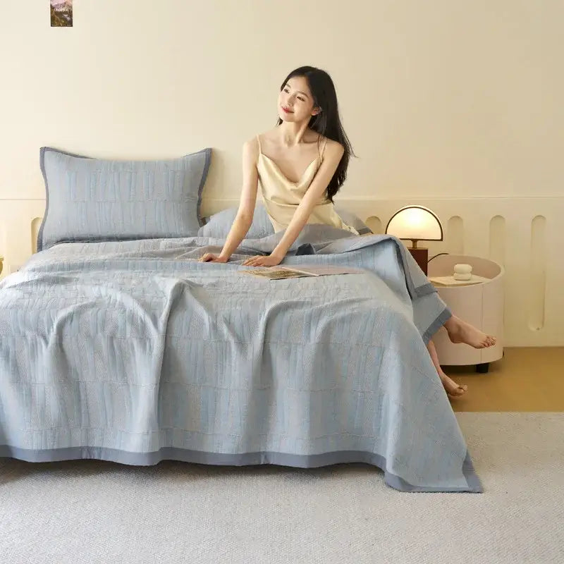 Blue Cotton Summer Quilt