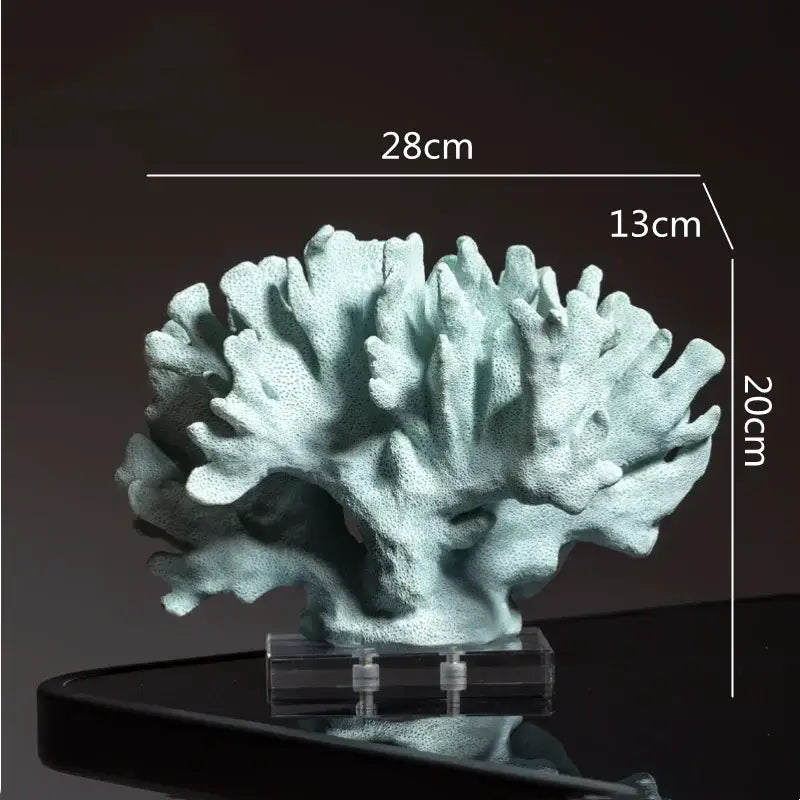 Blue Coral Sculpture Decor