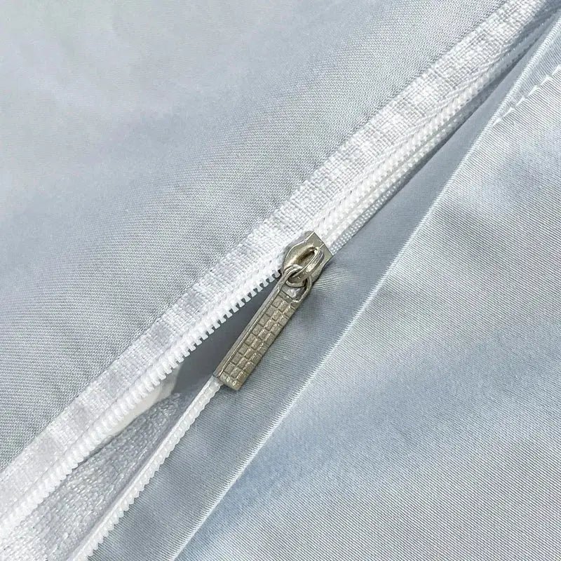 Blue Cotton Embroidered Duvet