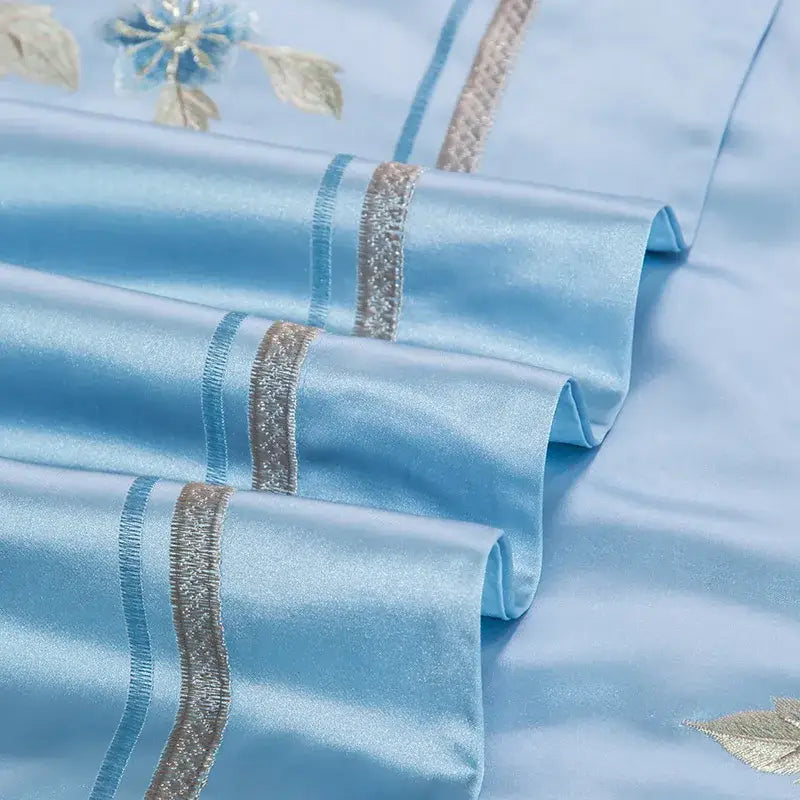Blue Floral Moon Bedding