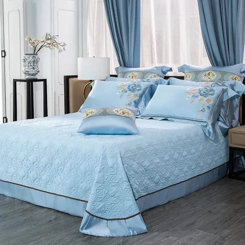 Blue Floral Moon Bedding