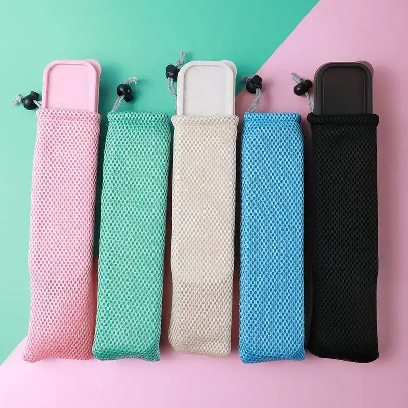 Blue Mesh Cutlery Case