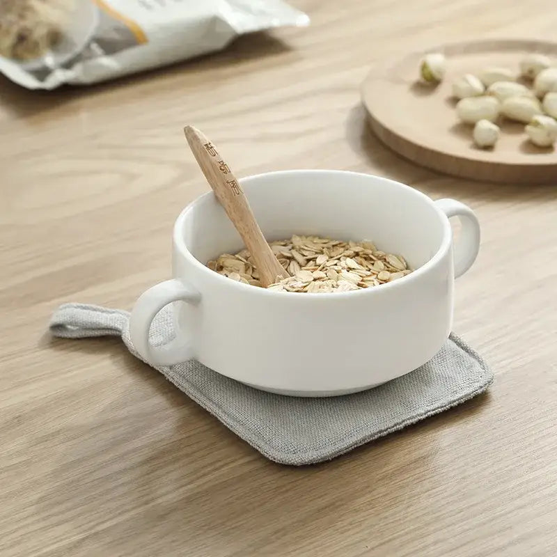 Gray Cotton Linen Coasters