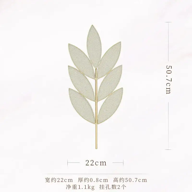 Gold Iron Leaf Wall Art