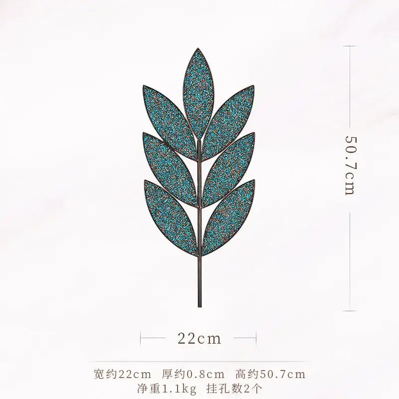 Gold Iron Leaf Wall Art