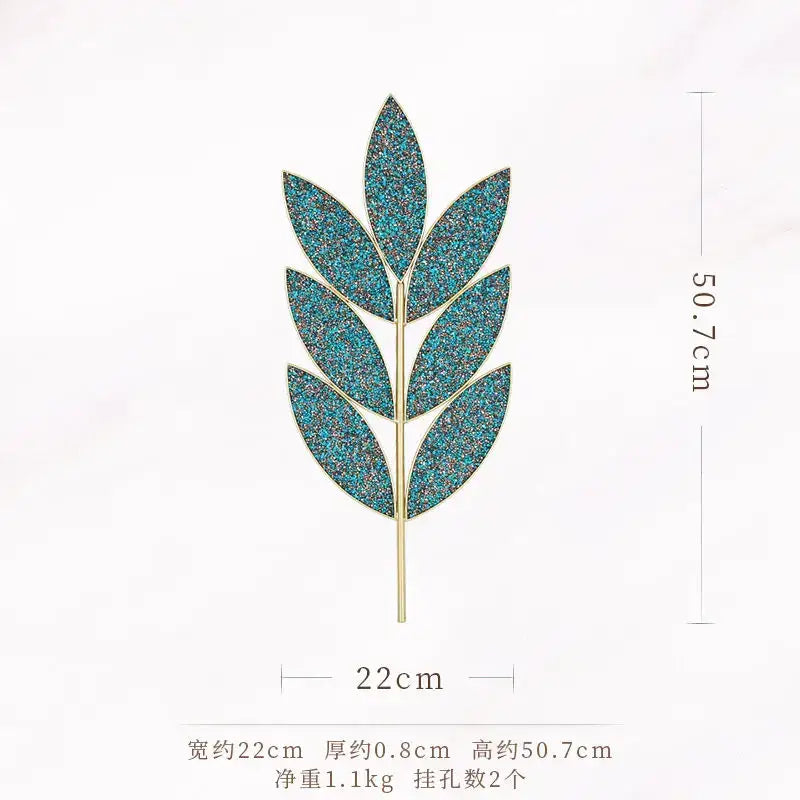 Gold Iron Leaf Wall Art