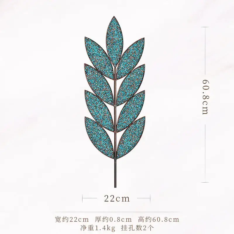 Gold Iron Leaf Wall Art