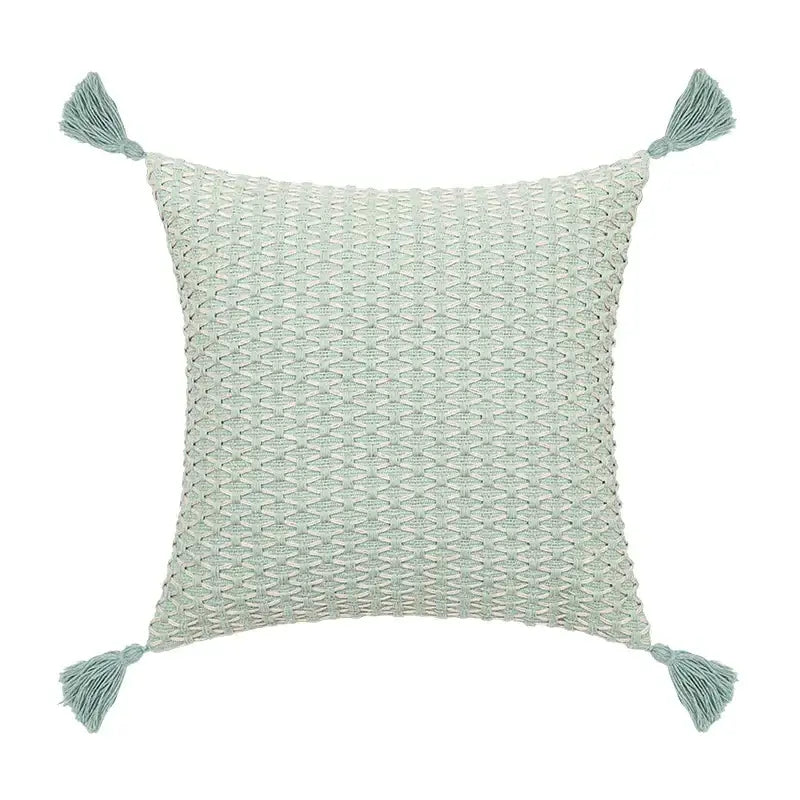 Cream Linen Embroidered Cushion