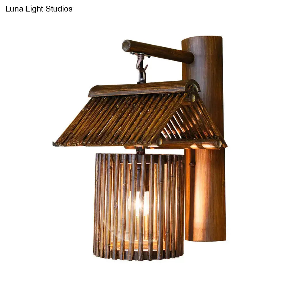 Bamboo House Wall Light