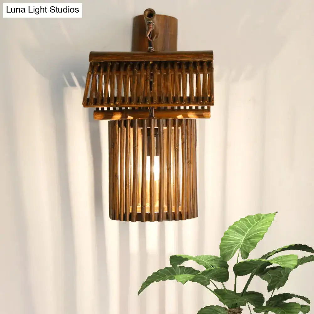 Bamboo House Wall Light