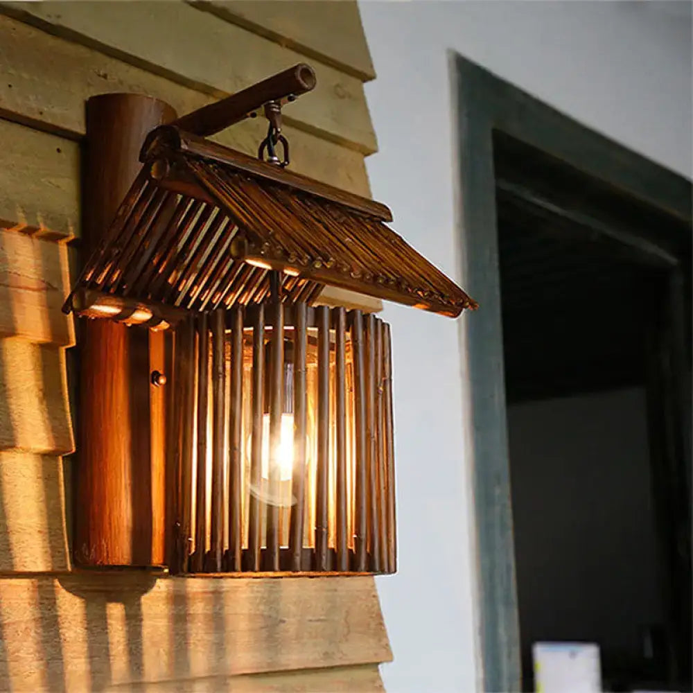Bamboo House Wall Light