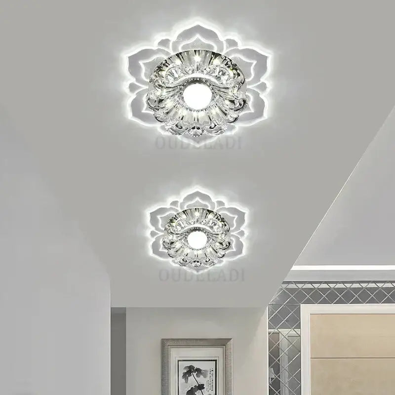 Crystal Flower Ceiling Light