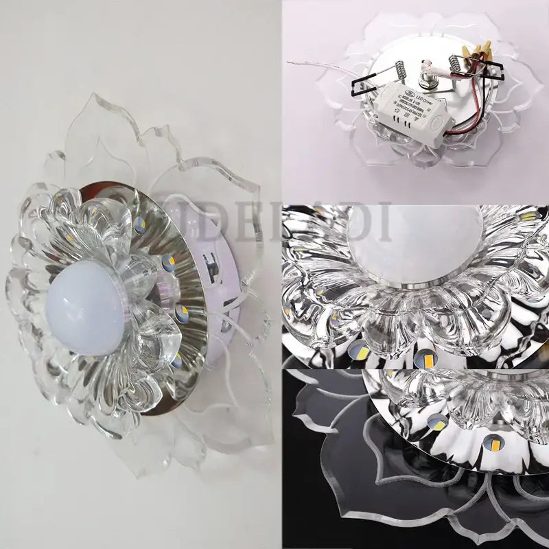 Crystal Flower Ceiling Light