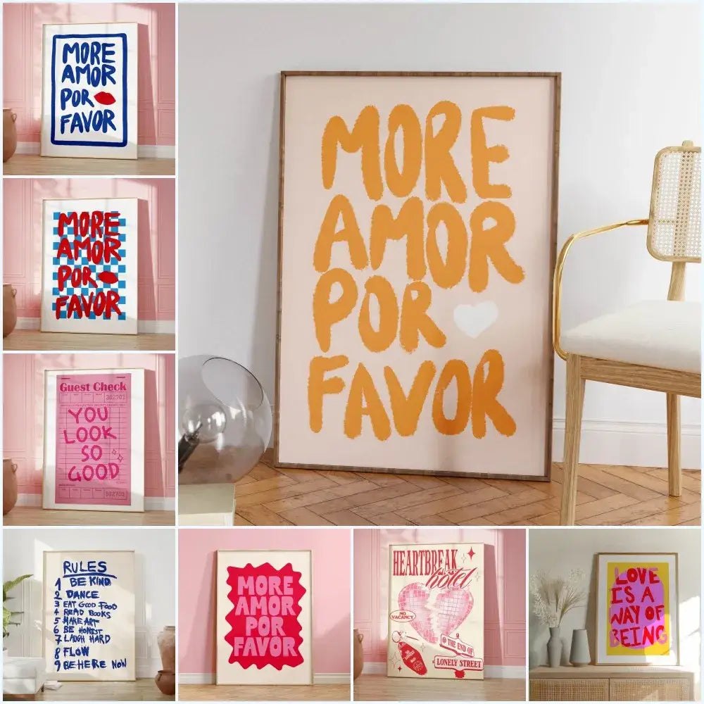 Pink Orange Quote Poster