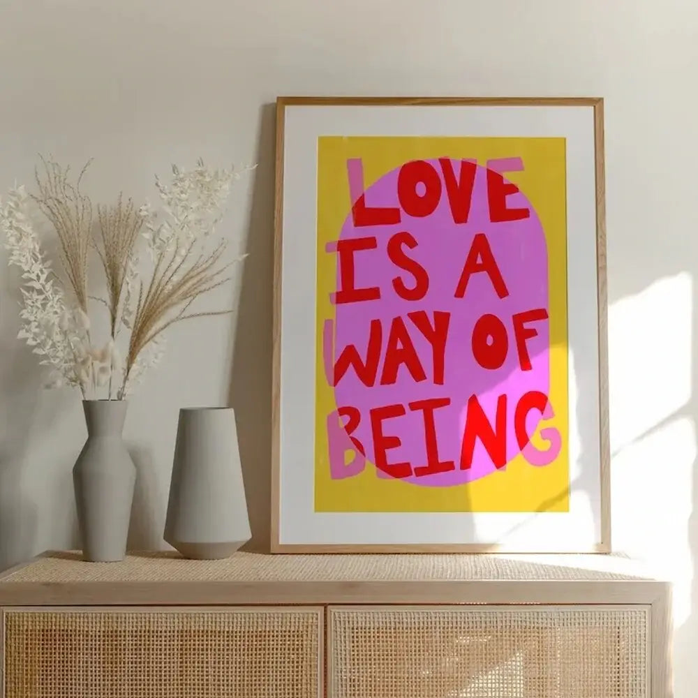 Pink Orange Quote Poster