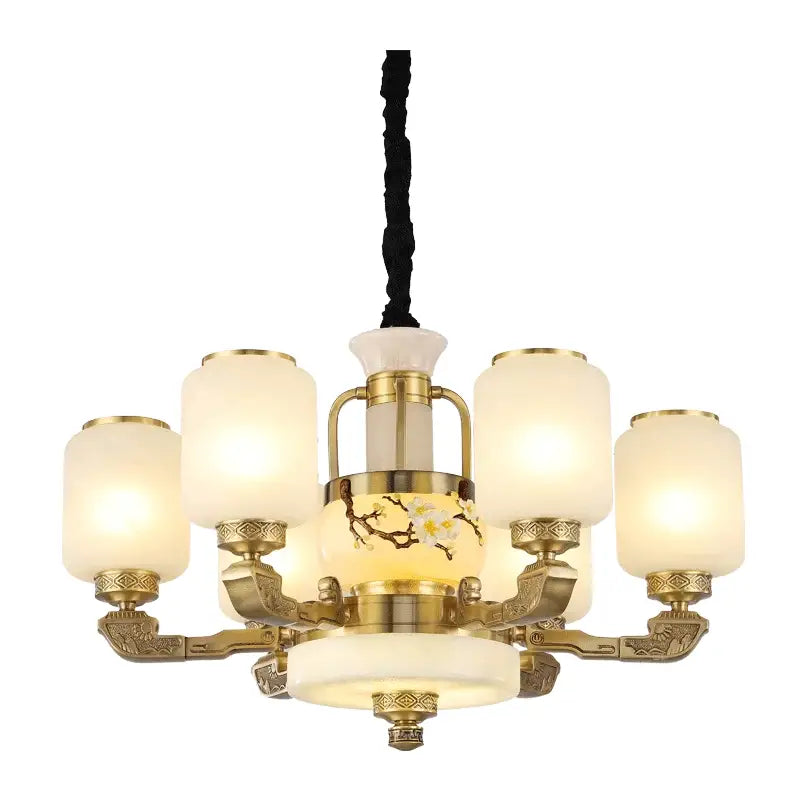 Gold Jade Chandelier Light