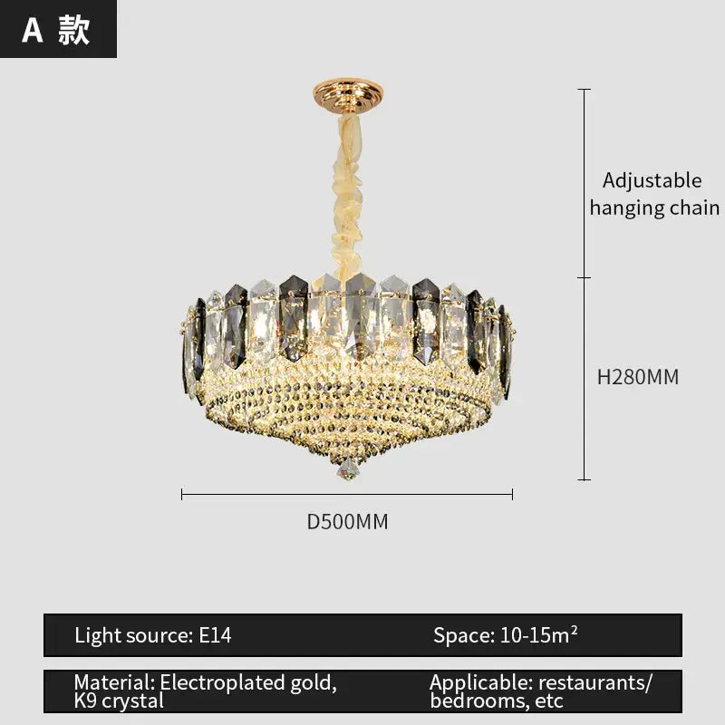 Gold Duplex Crystal Chandelier
