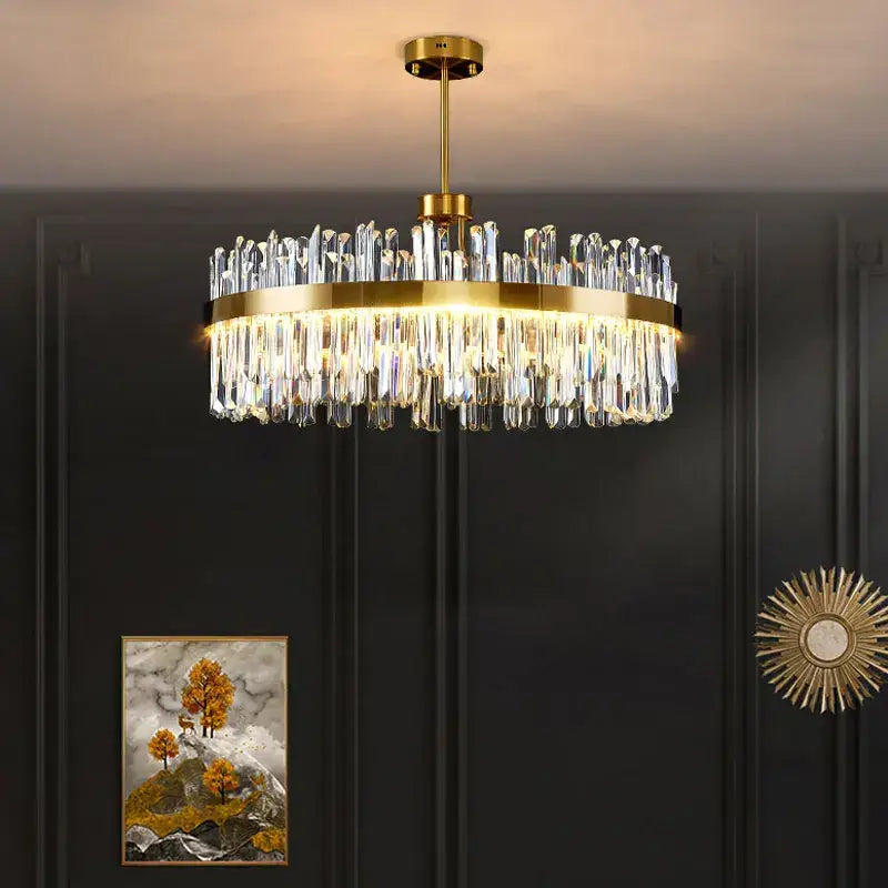 Gold Round 100cm Nordic Ceiling Chandelier