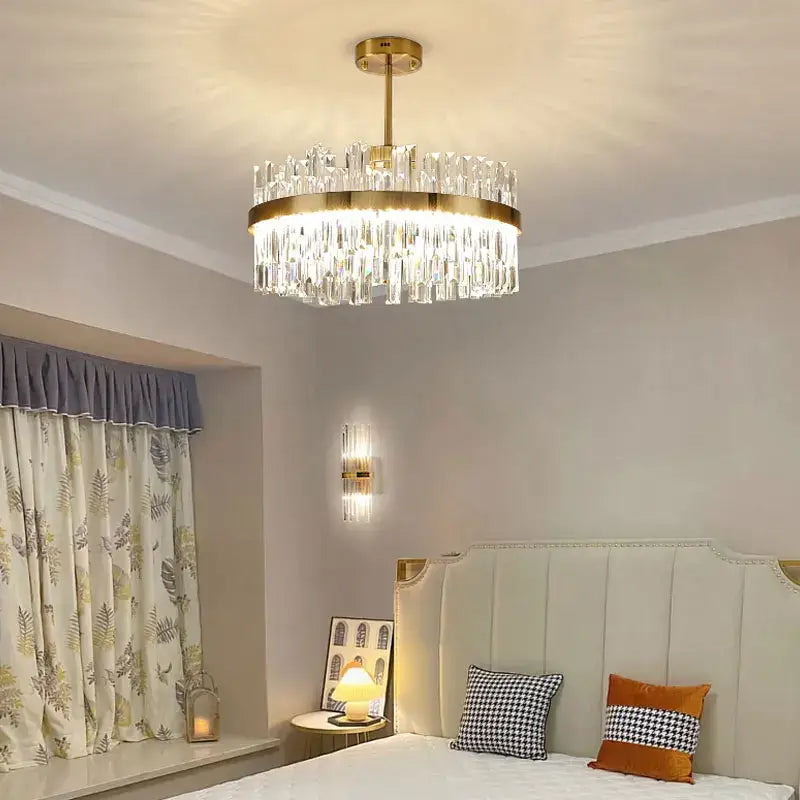 Gold Round 100cm Nordic Ceiling Chandelier