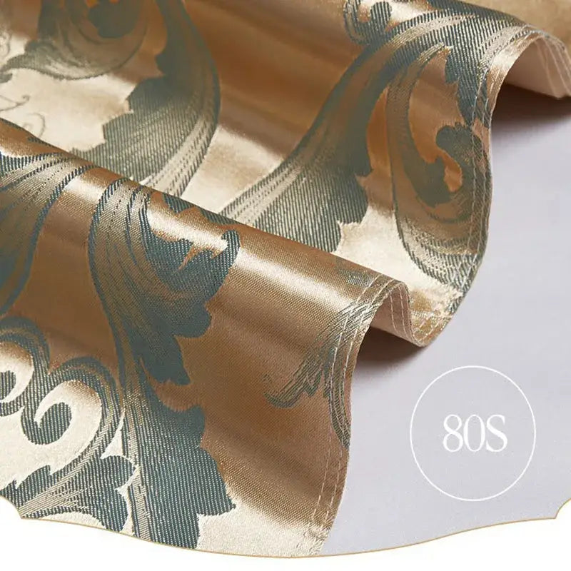 Teal Jacquard Satin Set