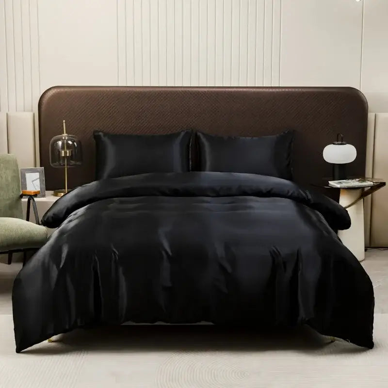 Peach Satin Duvet Set