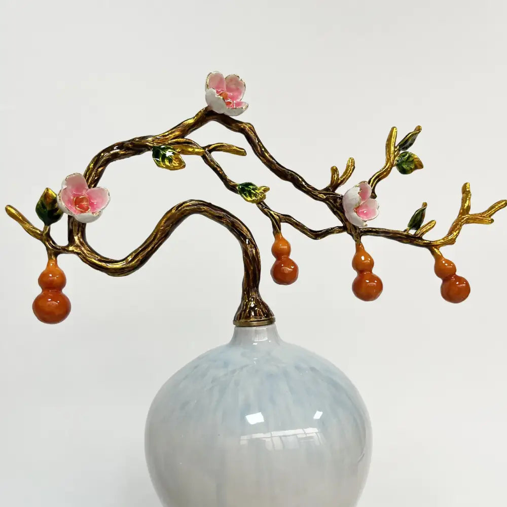 Blue Ceramic Gourd Vase Set