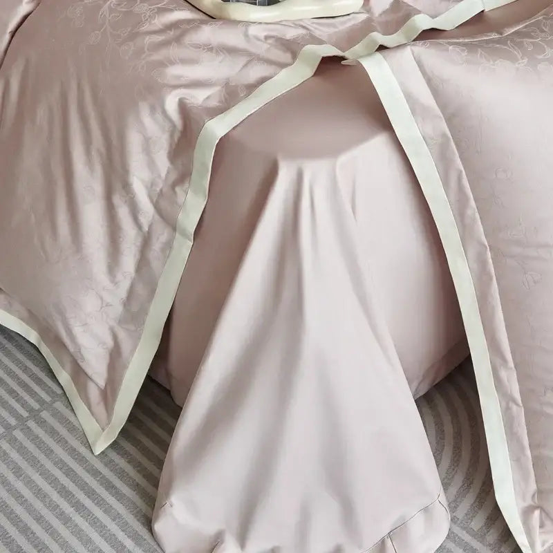 Blush Pink Jacquard Bedding