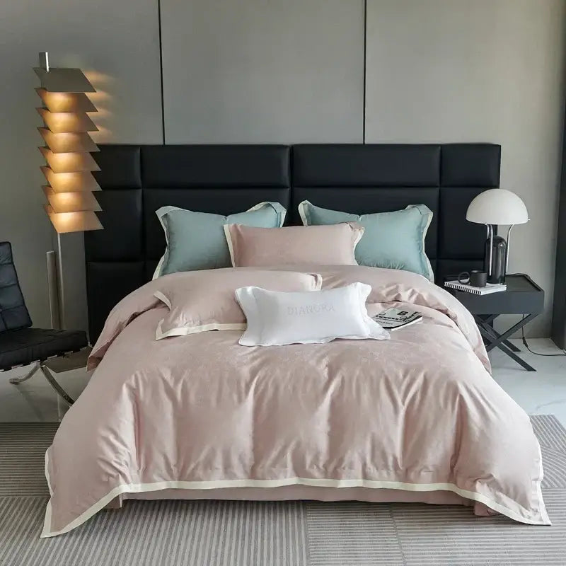 Blush Pink Jacquard Bedding