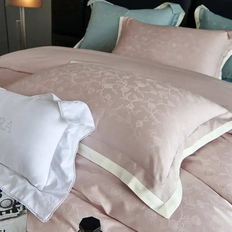 Blush Pink Jacquard Bedding