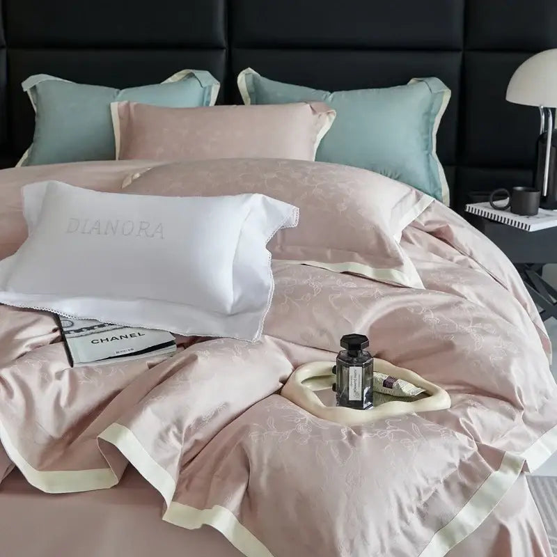 Blush Pink Jacquard Bedding